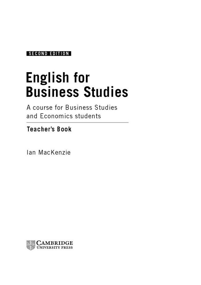 English Business Studies Teachers Book 2ed - Ian Mackenzie ()