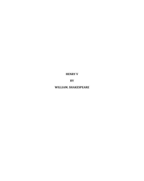 Henry V - William Shakespeare  (The book)