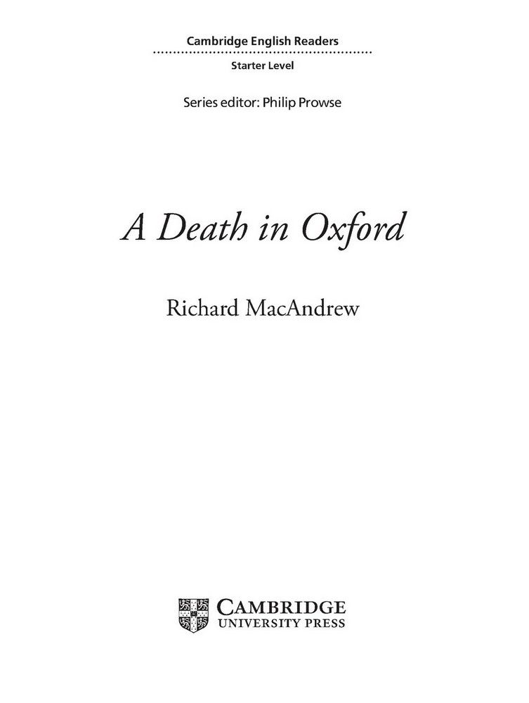 CER Starter Death in Oxford - Richard Macandrew (The book)
