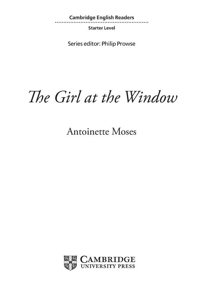 CER Starter The Girl at the Window - Antoinette Moses (The book)
