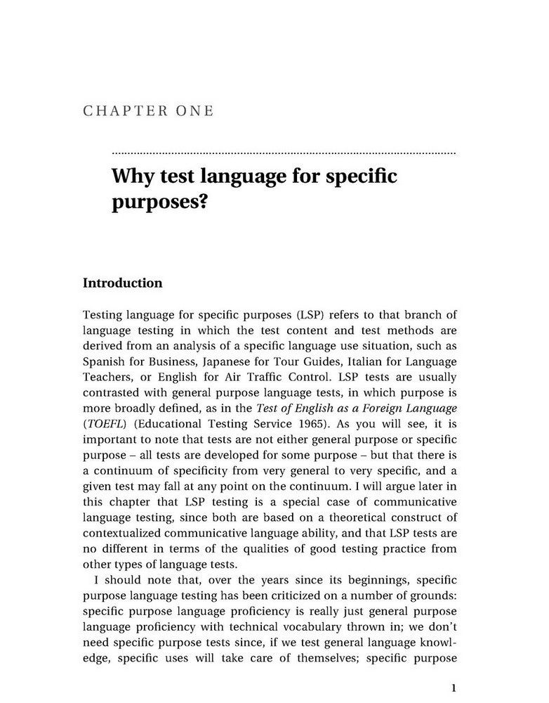 Assessing Languages for Specific Purposes - Dan Douglas ()