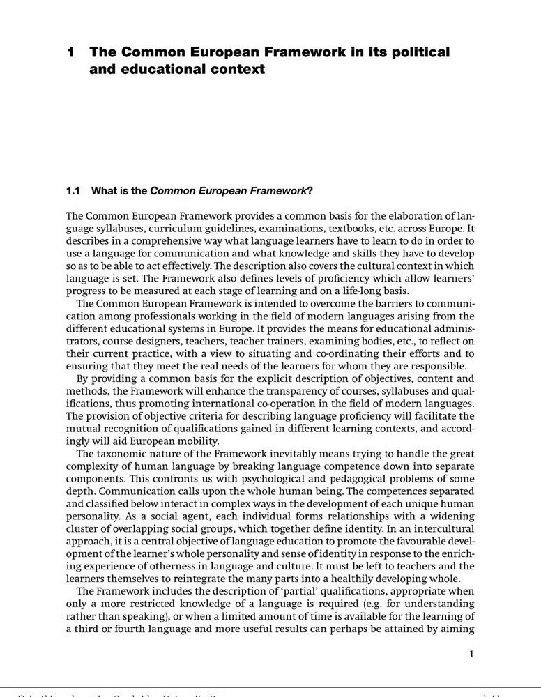 Common European Framework of Reference for Languages - Cambridge ESOL ()