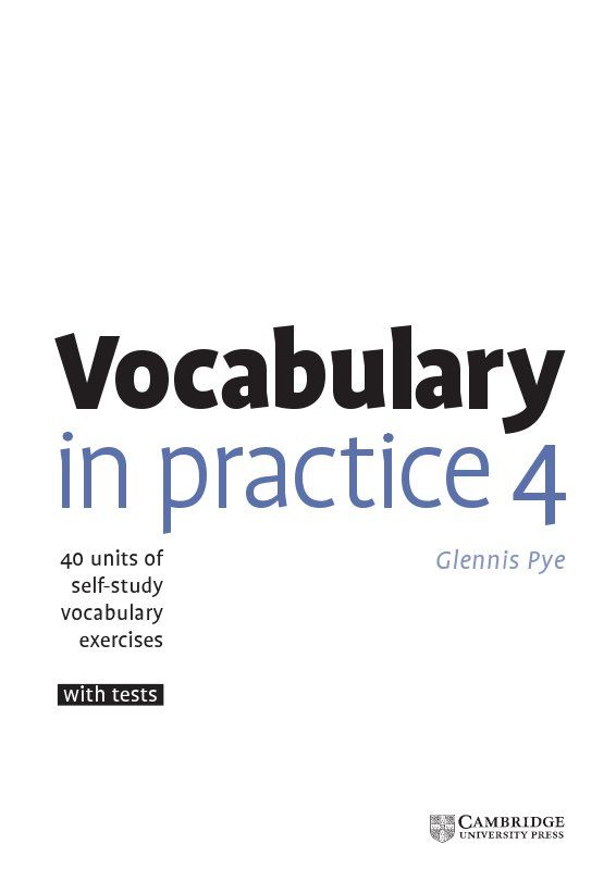 Vocabulary in Practice 4 - Glennis Pye (The book)