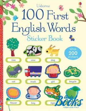 The book "100 first English words, Sticker Book ()" -  